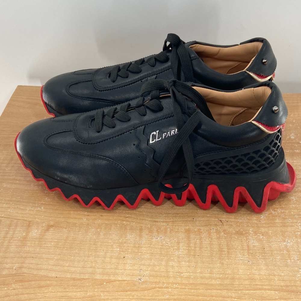 Christian Louboutin Black Sneakers with Red Soles